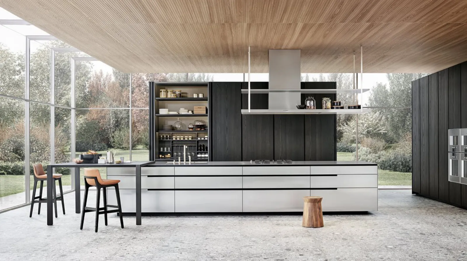 Phoenix Kitchen With Poliform Steel Island